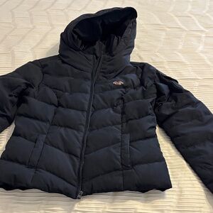 Hollister Women's navy blue Puffer Jacket